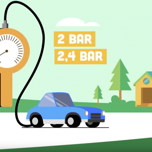 infographic auto bandenspanning in bar